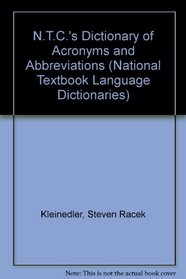 Ntc's Dictionary of Acronyms and Abbreviations (National Textbook Language Dictionaries)