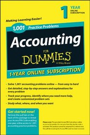 1,001 Accounting Practice Problems For Dummies Access Code Card (1-Year Subscription)