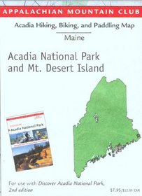 Hiking, Biking, and Paddling Map to Acadia National Park