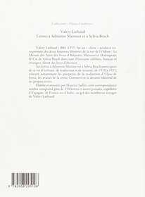 Lettres a Adrienne Monnier et a Sylvia Beach, 1919-1933 (Collection 