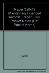 Paper 3 (INT) Maintaining Financial Records: Paper 3 INT: Pocket Notes (Cat Pocket Notes)