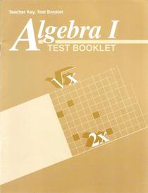 Algebra 1 student test booklet teacher key