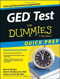 GED Test For Dummies, Quick Prep Edition