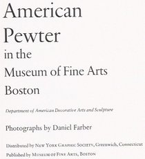 American Pewter in the Museum of Fine Arts, Boston