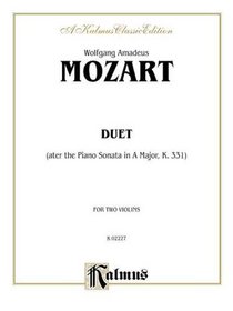 Duet (after the Piano Sonata in A Major, K. 331) (Kalmus Edition)