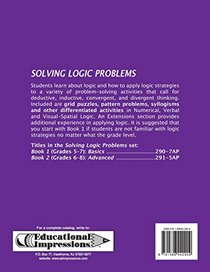 Solving Logic Problems, Book 1: Basics (Grades 5-7)
