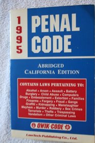 1995 Penal Code (California Edition)