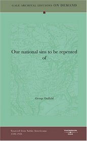 Our national sins to be repented of