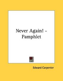 Never Again! - Pamphlet