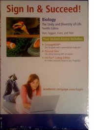 Biology: The Unity and Diversity of Life CengageNOW, Personal Tutor, and Infotrac (Unopened Student Access Kit)