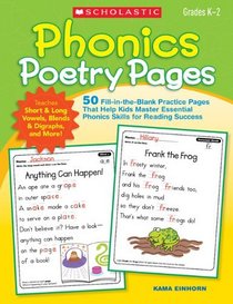 Phonics Poetry Pages: 50 Fill-in-the-Blank Practice Pages That Help Kids Master Essential Phonics Skills for Reading Success