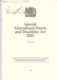 Special Educational Needs and Disability Act 2001 (Public General Acts - Elizabeth II)