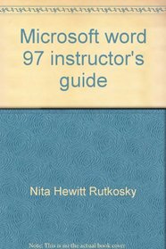 Microsoft word 97 instructor's guide