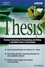 How to Write a Thesis (How to Write a Thesis)