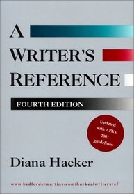 A Writer's Reference: With 2001 Apa Guidelines (Writer's Reference)