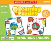 Scholastic Teacher's Friend Beginning Sounds Learning Puzzles, Multiple Colors (TF7151)