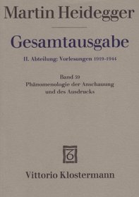 Phnomenologie der Anschauung und des Ausdrucks