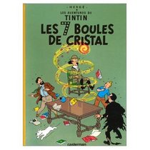 Les Aventures de Tintin / Les Sept Boules de Crystal (French edition of the Seven Crystal Balls) / Book and DVD Package