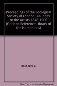 PROCEEDINGS O/T ZOO SOC LONDON (Garland Reference Library of the Humanities)