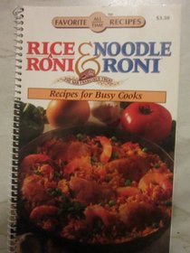 Favorite All-Time Recipes: Rice-a-Roni & Noodle-Roni