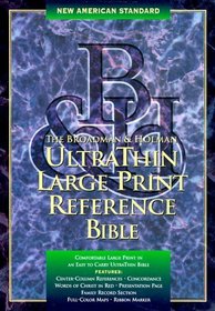 Holy Bible: Ultrathin Large Print Reference : New American Standard : Black Genuine Leather