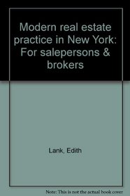 Modern Real Estate Practice in New York: For Salepersons and Brokers (Modern Real Estate Practice in New York For Brokers)