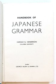 Handbook of Japanese Grammar