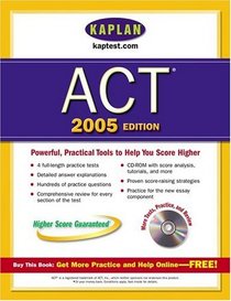 Kaplan ACT 2005 with CD-ROM (Kaplan Act (Book  CD-Rom))