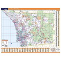 San Diego, California Regional Wall Map Ready-to-Hang