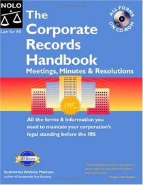 The Corporate Records Handbook: Meetings, Minutes & Resolutions(3rd Edition)