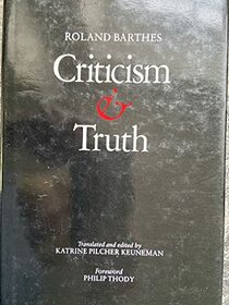 Criticism and Truth --1987 publication.