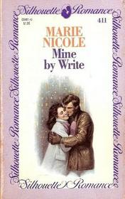 Mine by Write (Silhouette Romance, No 411)