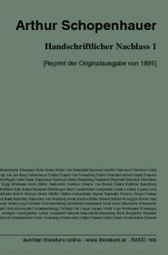 Handschriftlicher Nachlass 1: [Reprint der Originalausgabe von 1895] (German Edition)