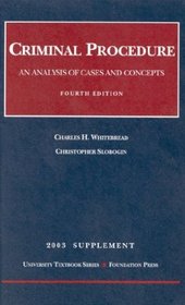 2003 Supplement to Criminal Procedure (University Casebook)