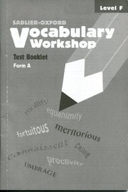 Vocabulary Workshop: Test Book Level F Form A