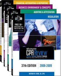 Bisk CPA Review: 4-Volume Set - 37th Edition 2008-2009 (Comprehensive CPA Exam Review 4-Volume Set)