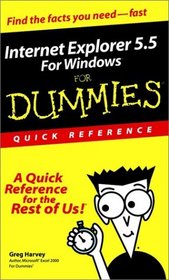 Internet Explorer 5.5 for Windows for Dummies Quick Reference