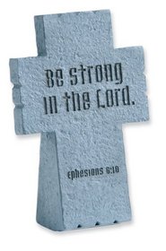 Be Strong Resin Standing Cross