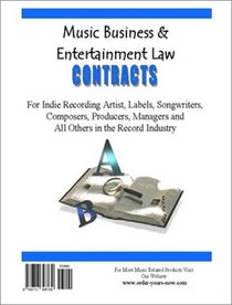 Music Business & Entertainment Law Contracts for Indie Recording Artist, Labels, Songwriters, Composers, Producers, Managers and All Others in the Record Industry. Preprinted Binder
