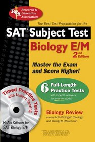 SAT Subject Test: Biology E/M w/CD-ROM (REA) -- The Best Test Prep for the SAT (Test Preps)