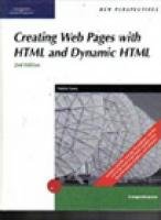 New Perspectives on Creating Web Pages with HTML and Dynamic HTML 2nd Edition, HARDCOVER