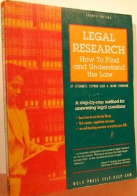 Legal Research: How to Find and Understand the Law (Legal Research)