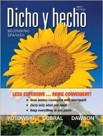 Dicho y hecho, Laboratory Audio Program: Beginning Spanish