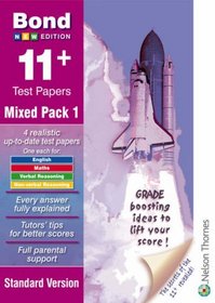 Bond 11+ Test Papers: Mixed Pack 1: Standard (Bond Assessment Papers)