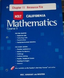 Course 1 Chapter 11 Resource File (HOLT CALIFORNIA Mathematics)