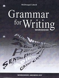 McDougal Littell Literature: Grammar for Writing Workbook Answer Key Grade 6