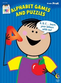Alphabet Games and Puzzles Stick Kids Workbook, Grade PreK (Stick Kids Workbooks)