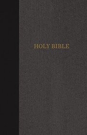 KJV, Thinline Bible, Large Print, Cloth over Board, Black/Gray, Red Letter Edition, Comfort Print