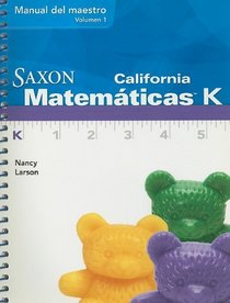 Saxon California Matematicas K, Volumen 1 (Spanish Edition)