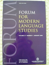 Forum For Modern Language Studies (Volume 41 Number 1 January 2005)